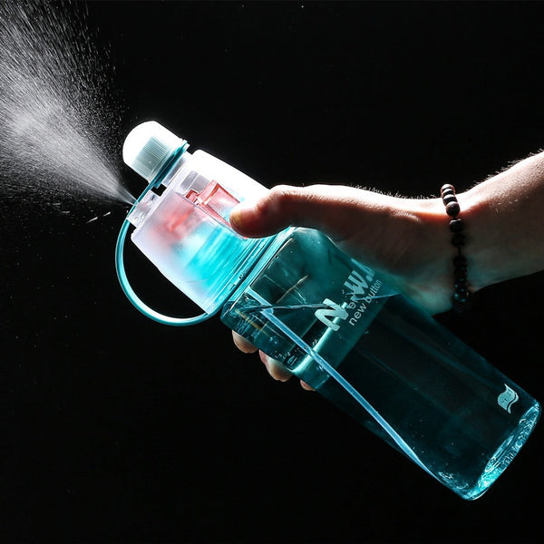 Spray Cool Summer Sport Water Bottle Portable