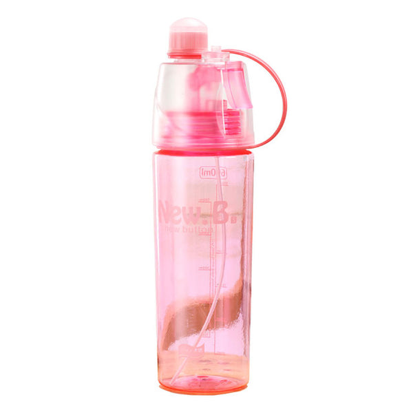 Spray Cool Summer Sport Water Bottle Portable