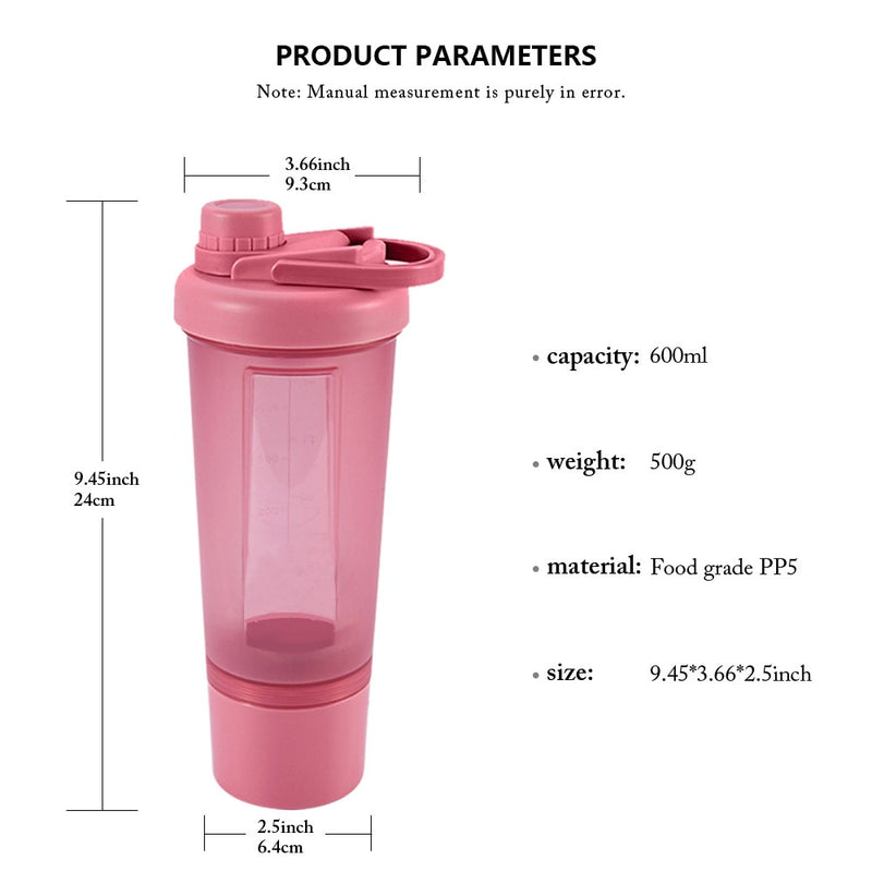 Sport Whey Protein Shaker Bottle Water Bottle