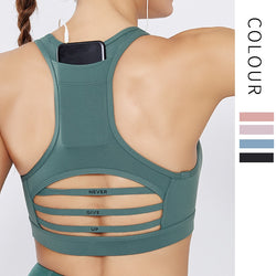 Women's Sports Bra  Back Pocket