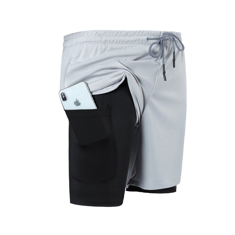 Zip Pocket Men Joggers Shorts Mens 2 in 1 Short